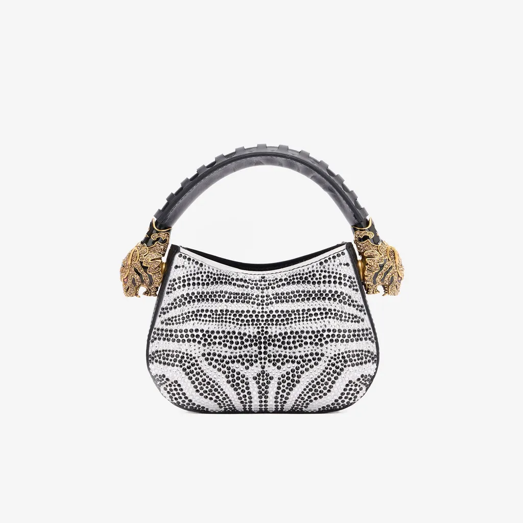 Roberto Cavalli Zebra Pattern Mini Roar Bag