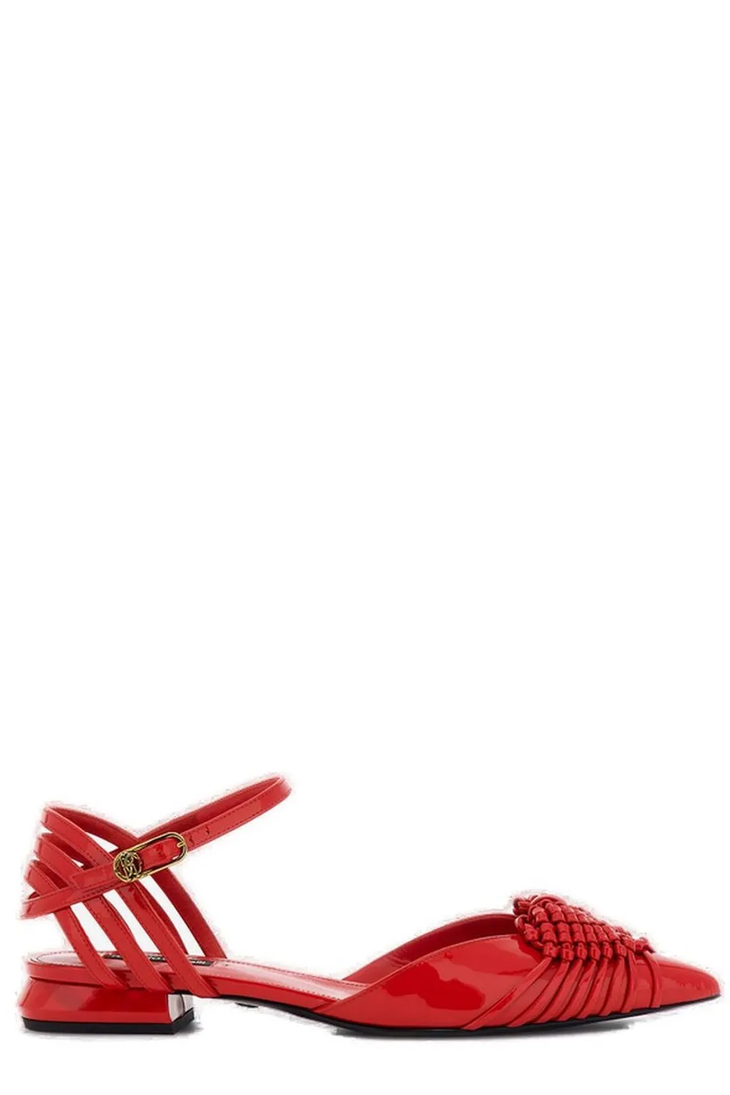 Roberto Cavalli Pointed-Toe Woven Sandals
