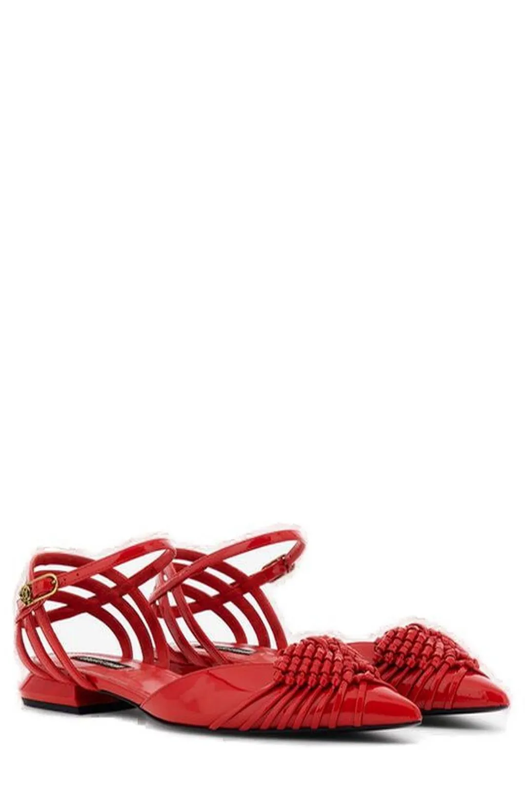Roberto Cavalli Pointed-Toe Woven Sandals