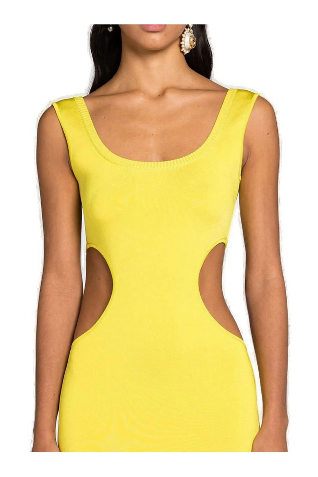 Roberto Cavalli Cut-Out Knit Mini Dress