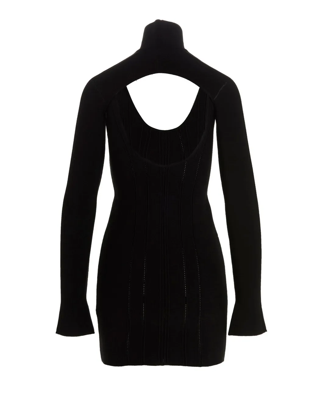 Roberto Cavalli Scoop Neck Ribbed-Knit Mini Dress