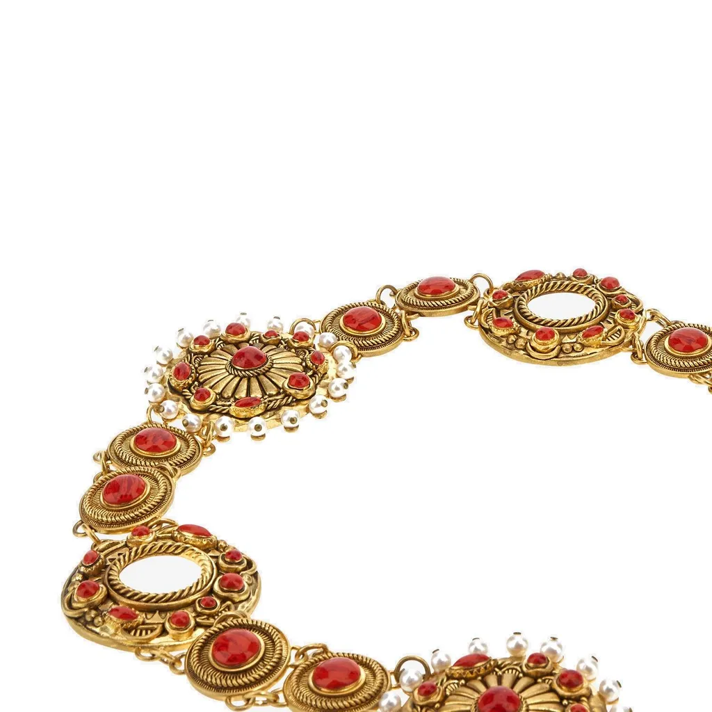 Roberto Cavalli Embellished Chain Linked Belt