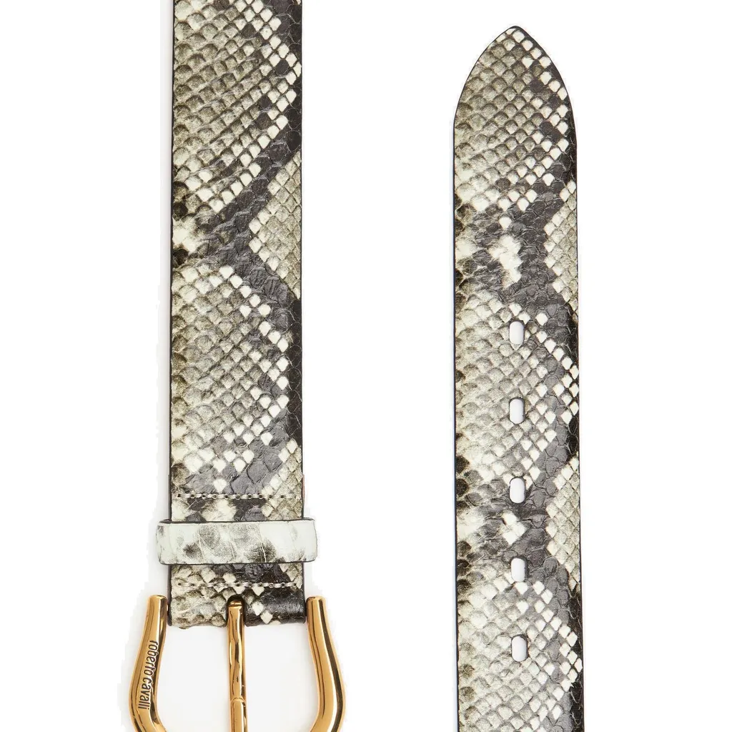 Roberto Cavall Logo Engraved Buckle Fastened Belt