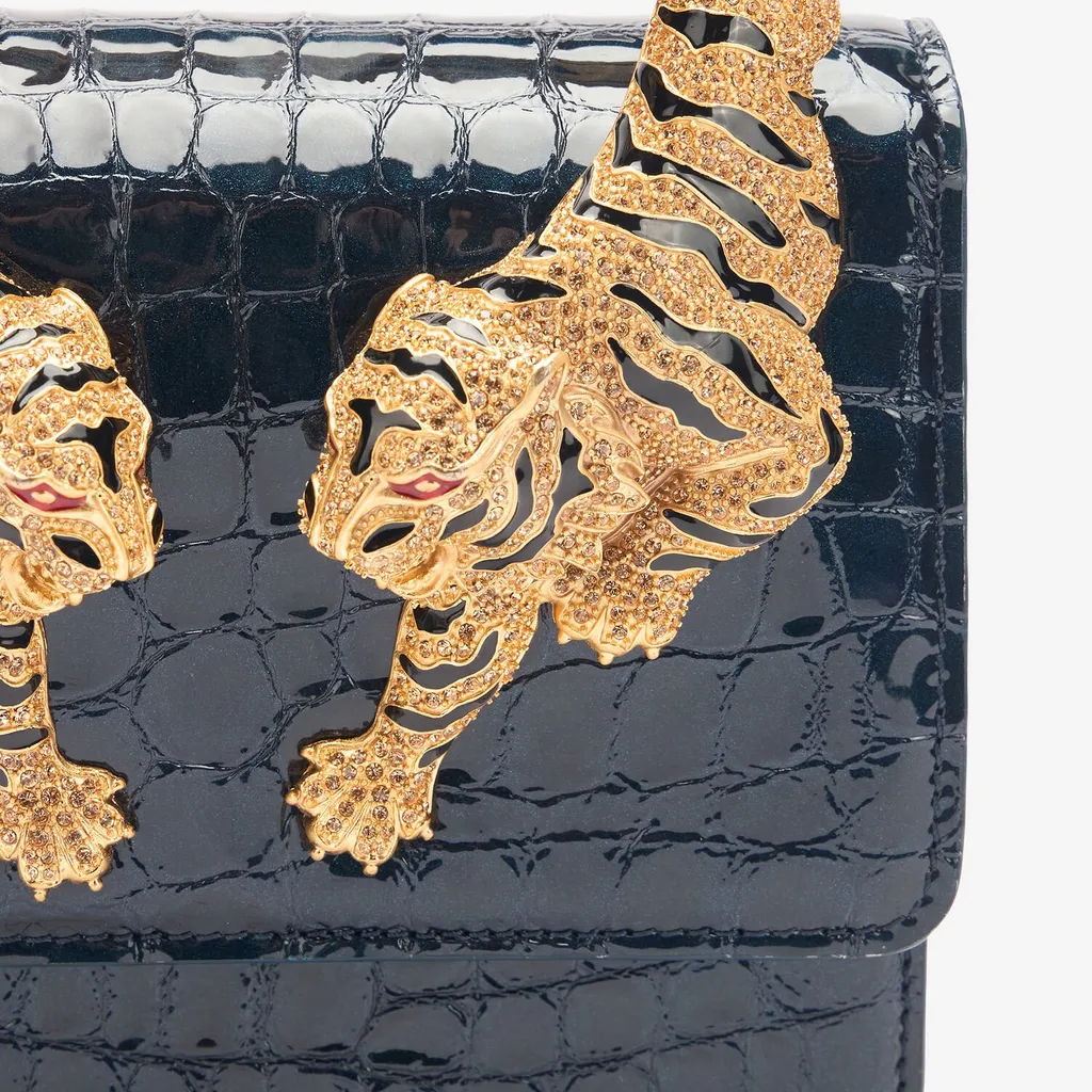 Roberto Cavalli Embossed Mini Roar Bag