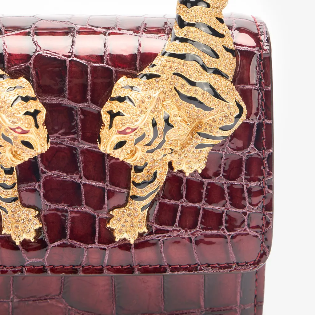 Roberto Cavalli Embossed Mini Roar Bag