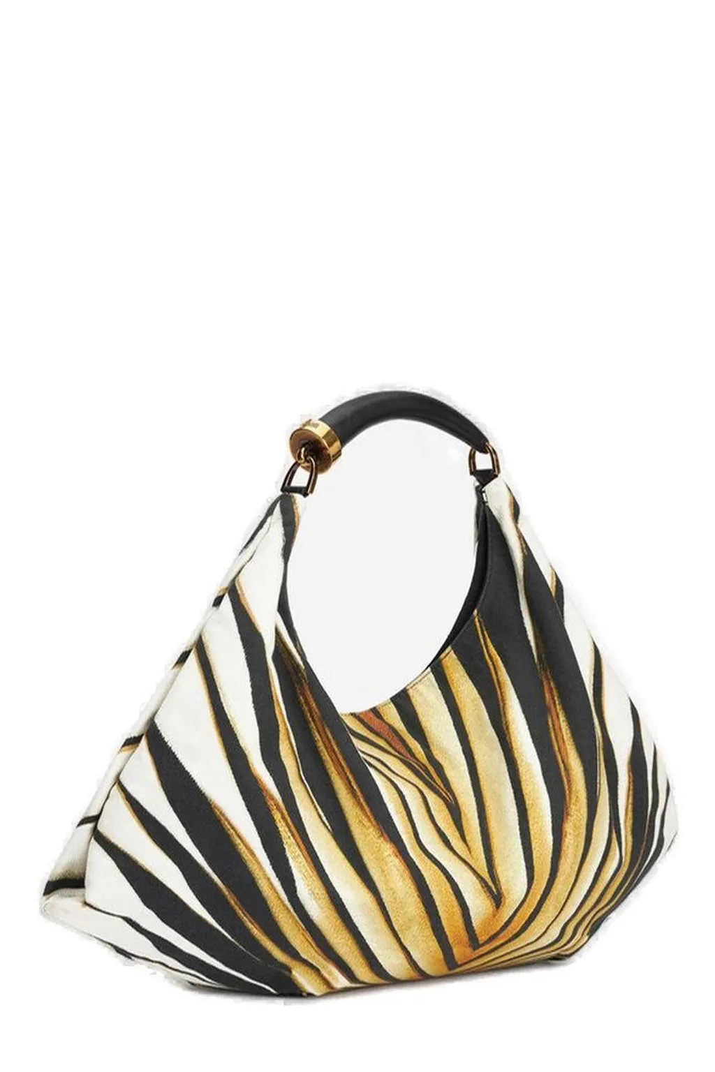 Roberto Cavalli Ray Of Gold Printed Shoulder Bag