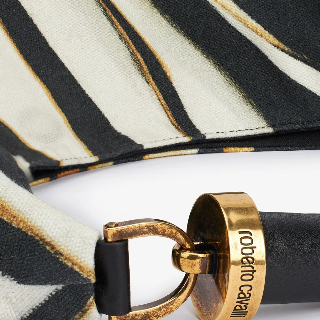Roberto Cavalli Ray Of Gold Printed Shoulder Bag