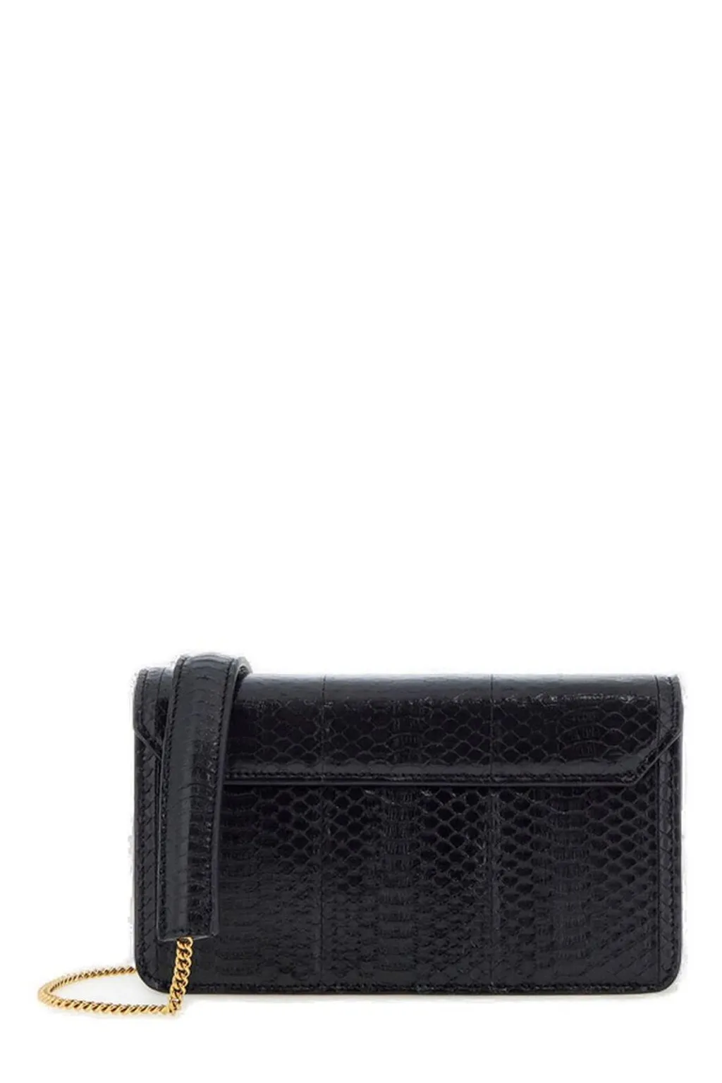 Roberto Cavalli Monogram Mirror Snake Shoulder Bag