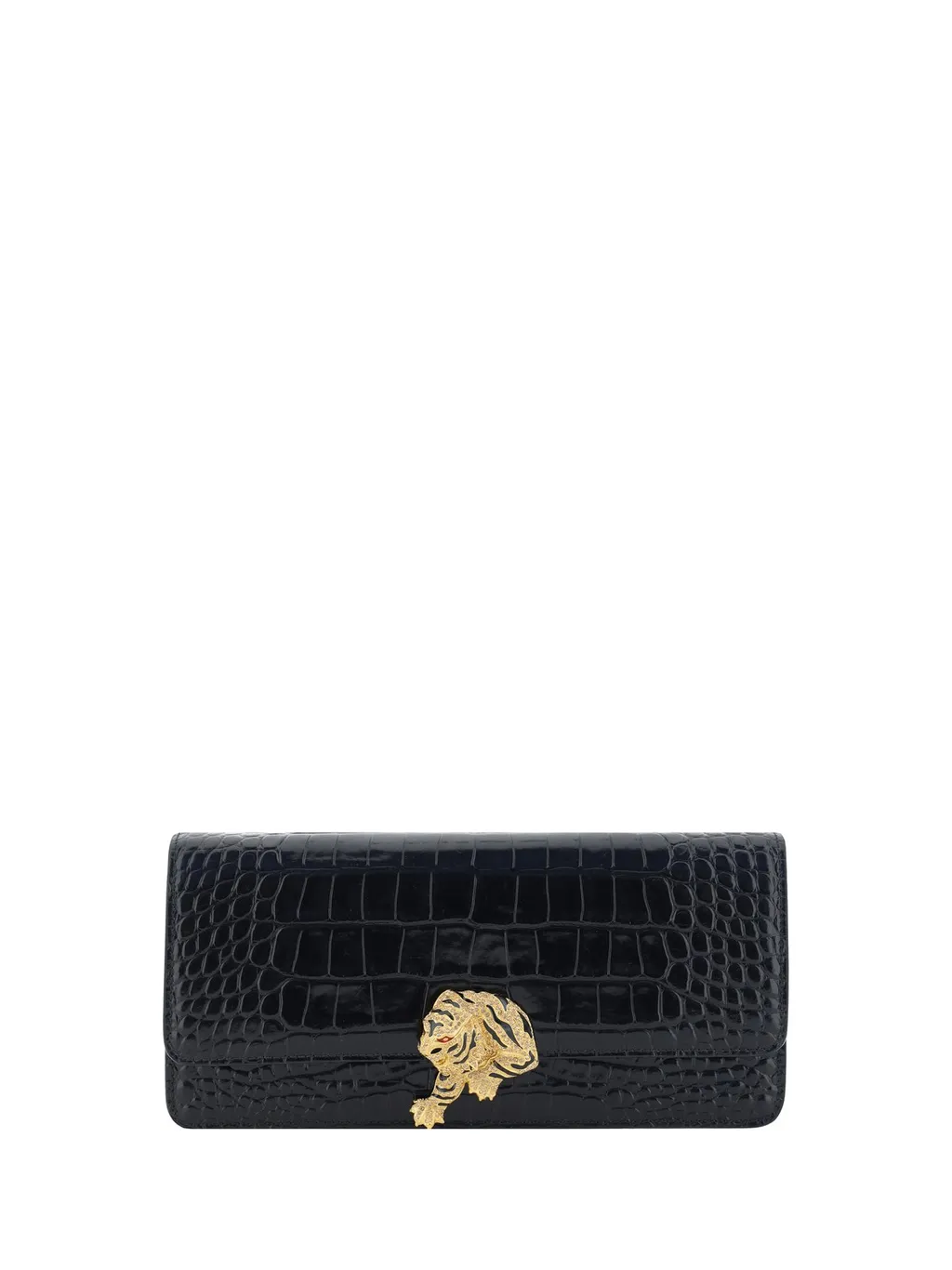 Roberto Cavalli Long Embossed Roar Clutch Bag