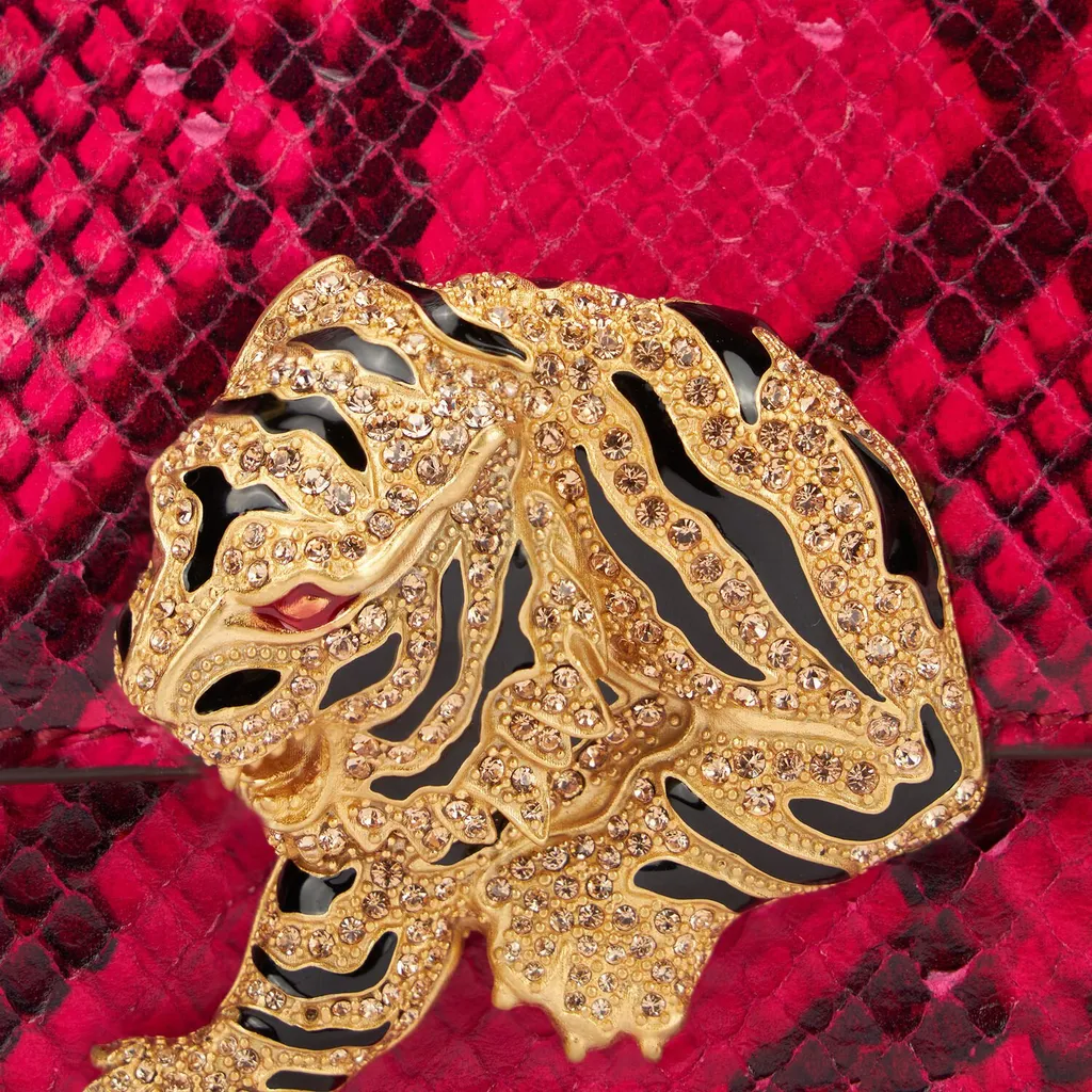 Roberto Cavalli Tiger Embellished Shoulder Bag