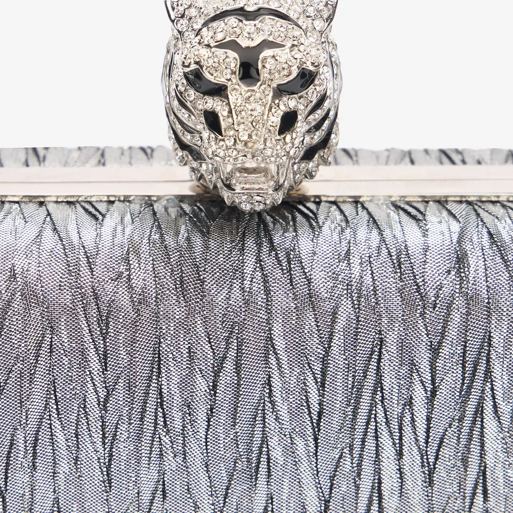 Roberto Cavalli Tiger Fastened Clutch Bag
