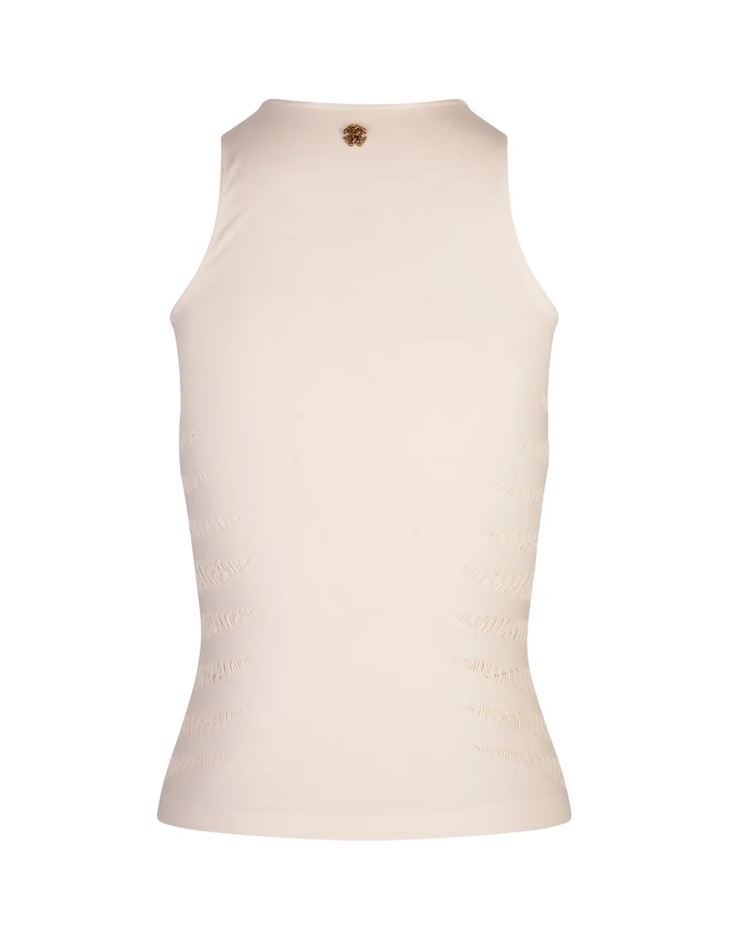 Roberto Cavalli Perforated Zebra Pattern Tank Top