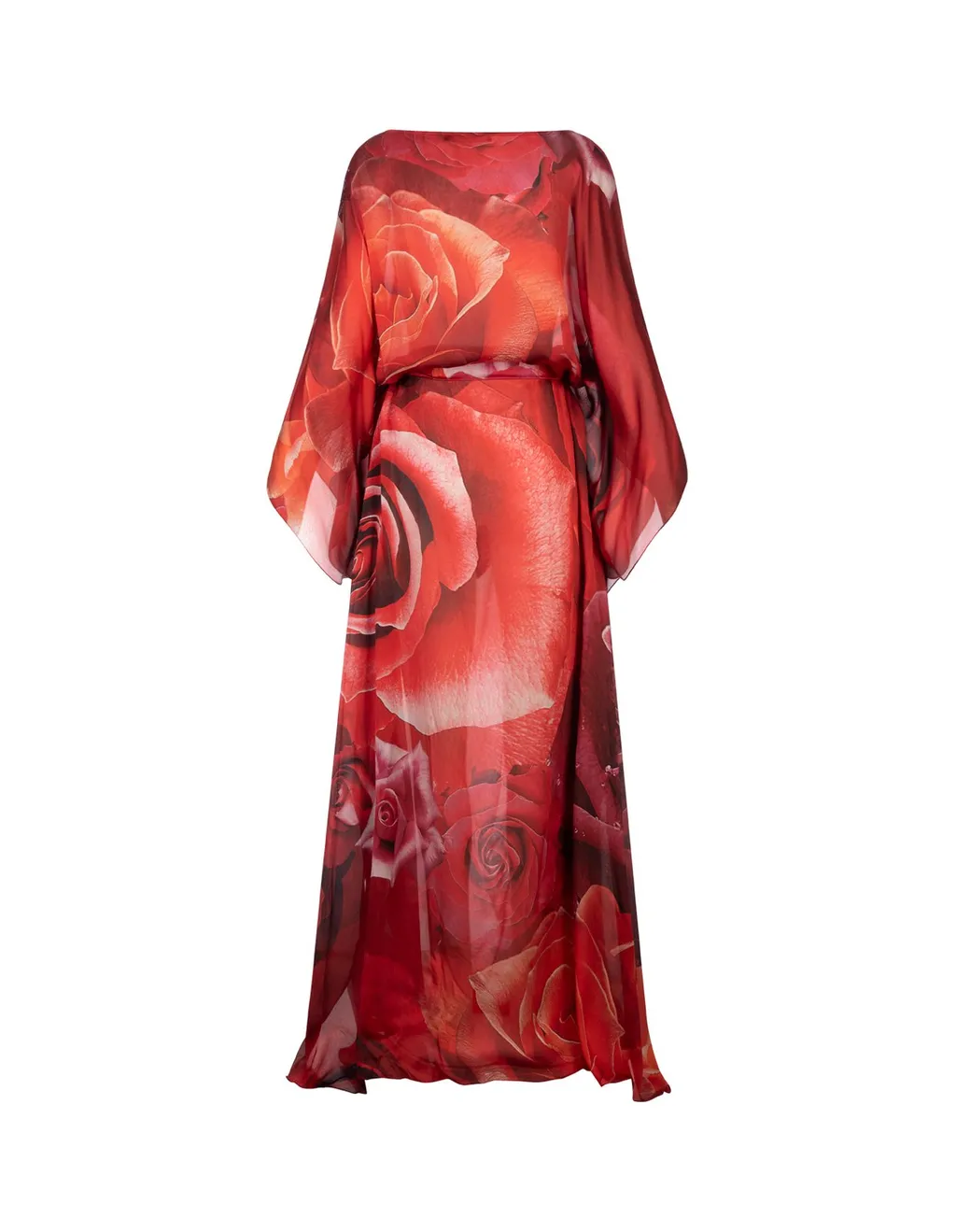 Roberto Cavalli Rose Print Long Dress
