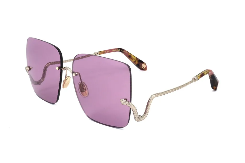 Roberto Cavalli Square Frame Rimless Sunglasses