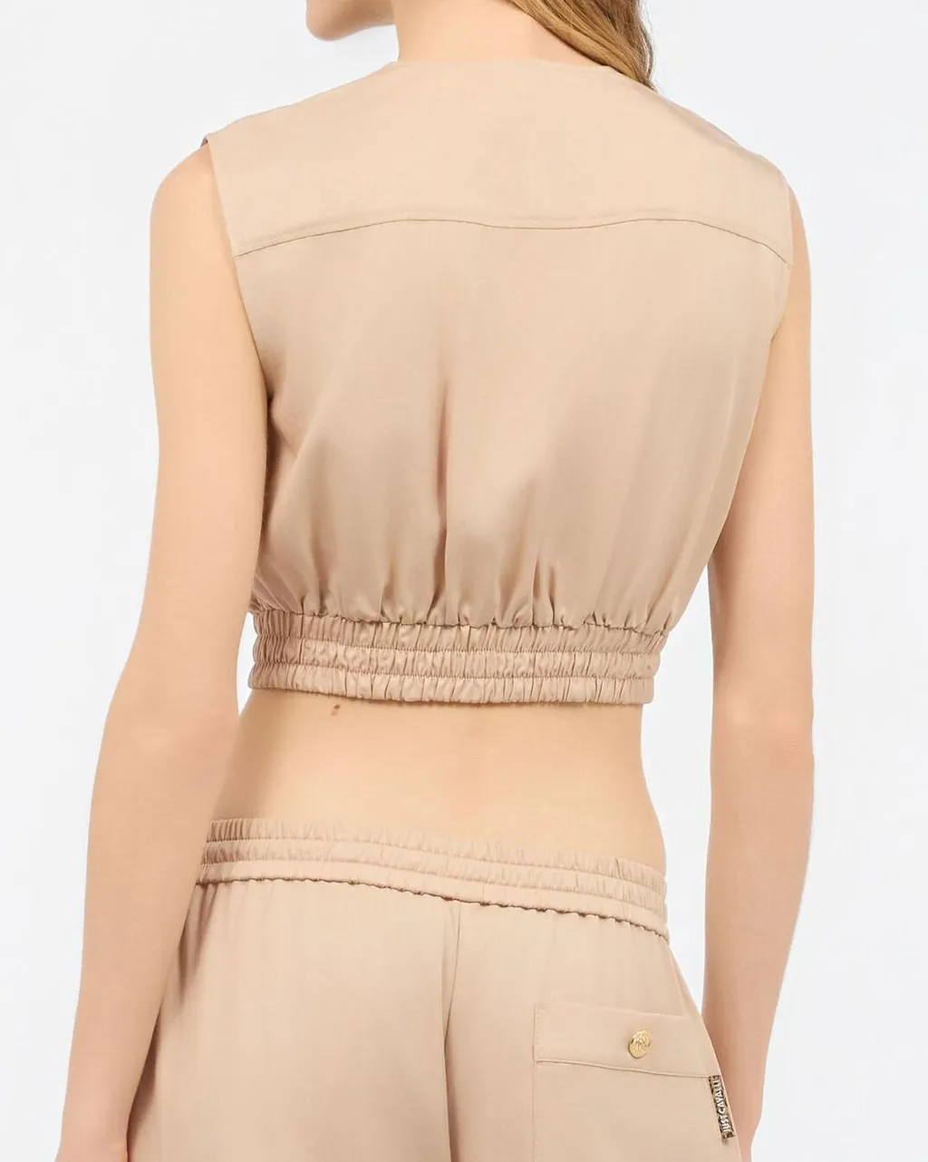 Roberto Cavalli Crop Top With Cargo Pockets