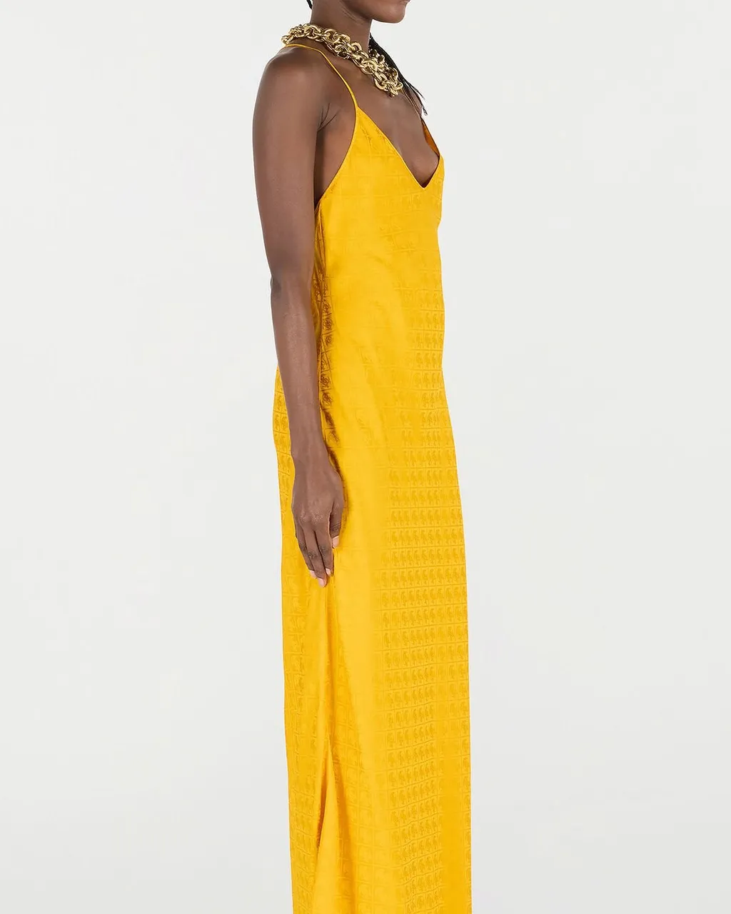 Roberto Cavalli Mirror Snake Monogram Gown