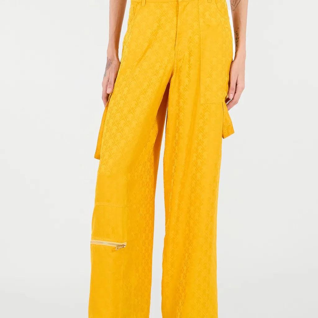 Roberto Cavalli Mirror Snake Monogram Trousers