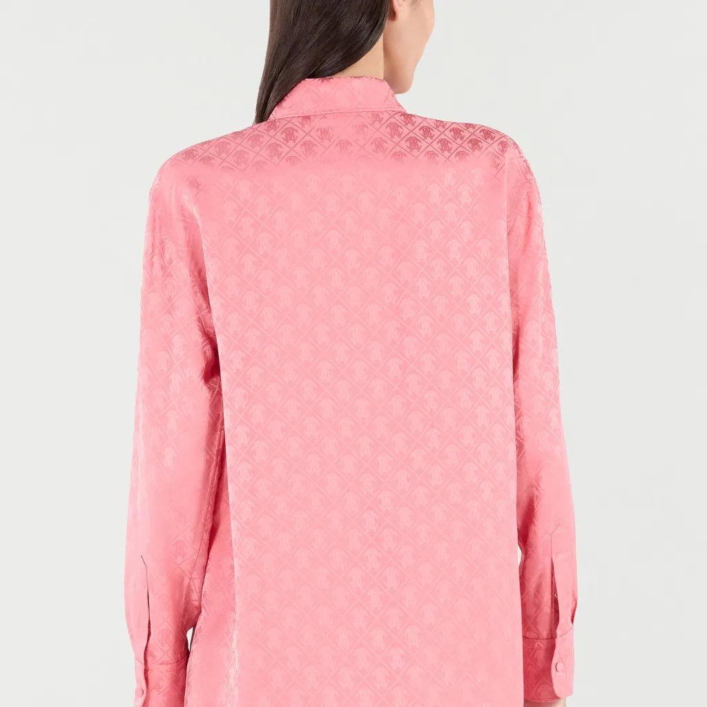 Roberto Cavalli Mirror Snake Monogram Shirt