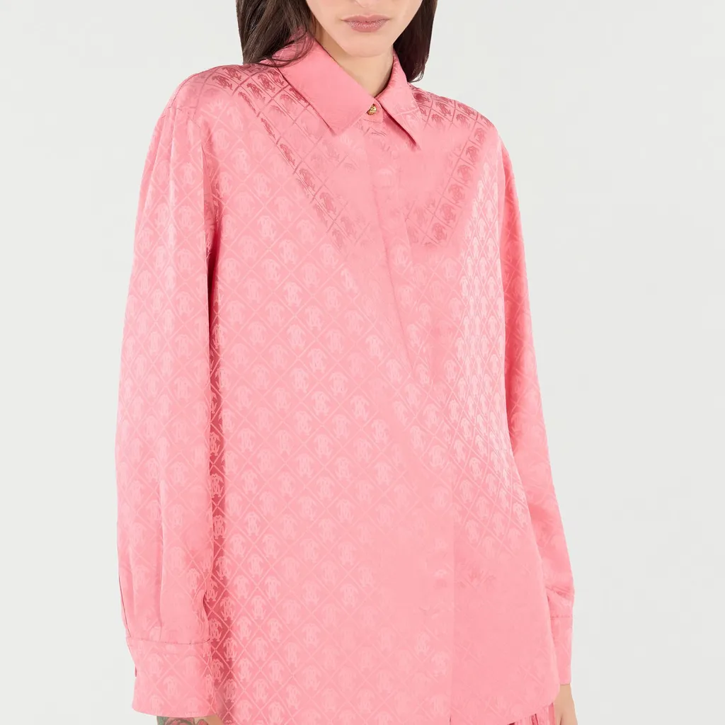 Roberto Cavalli Mirror Snake Monogram Shirt