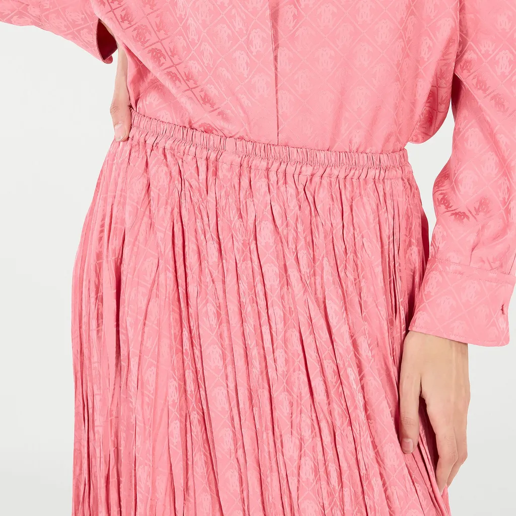 Roberto Cavalli Crinkled Effect Midi Skirt