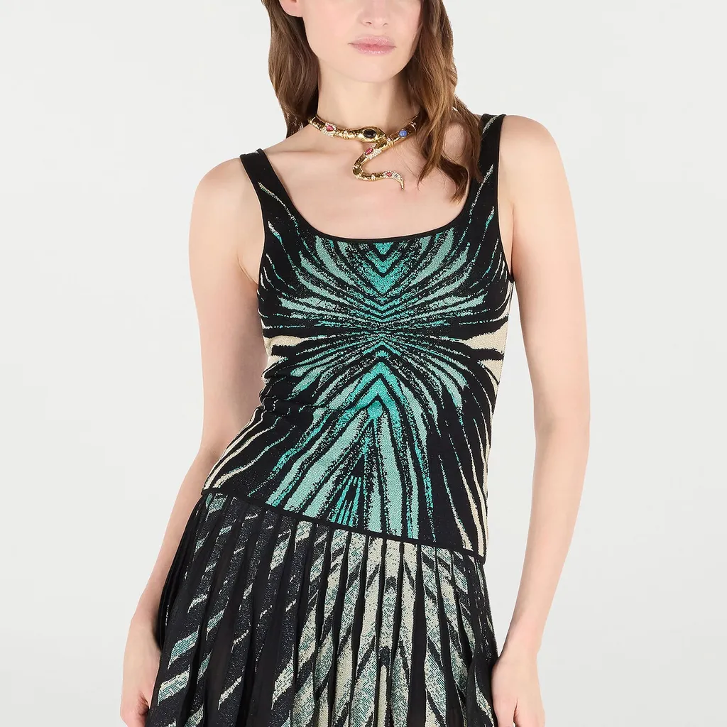 Roberto Cavalli Ray Of Sea Patterned Top
