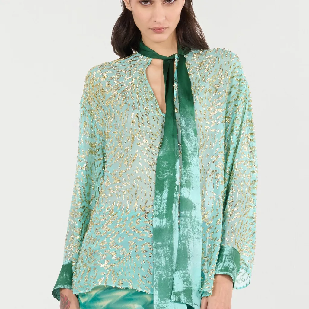 Roberto Cavalli Blouse With Radiant Design