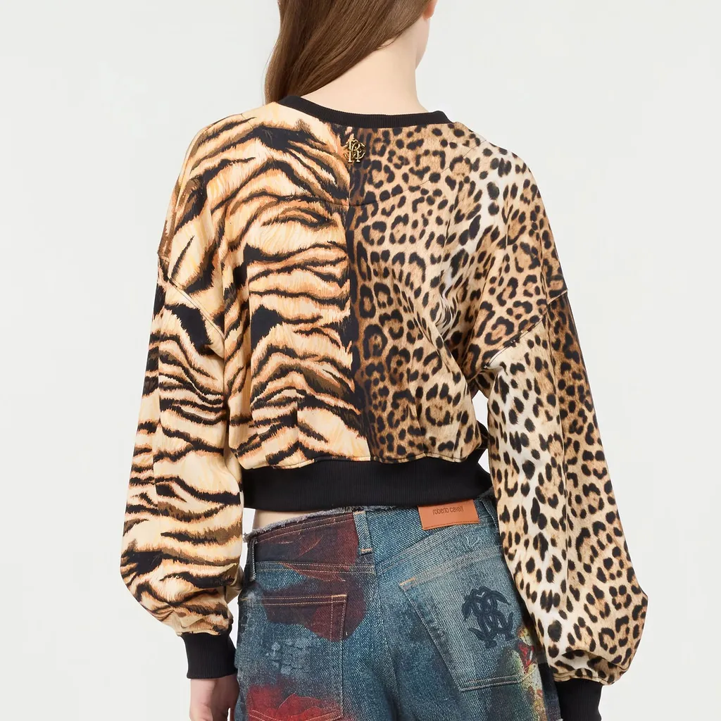 Roberto Cavalli Animalier Patchwork Sweatshirt
