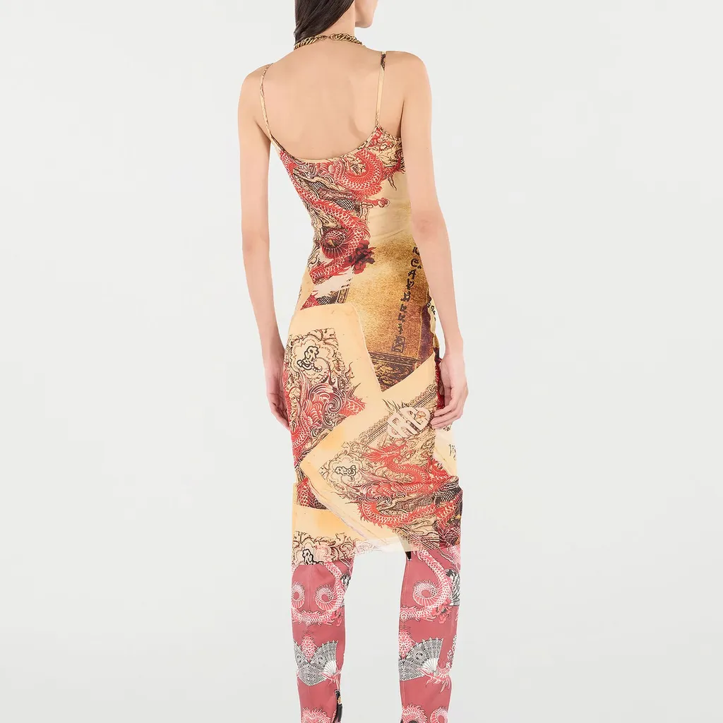 Roberto Cavalli Sheath Dress With Graphic Print