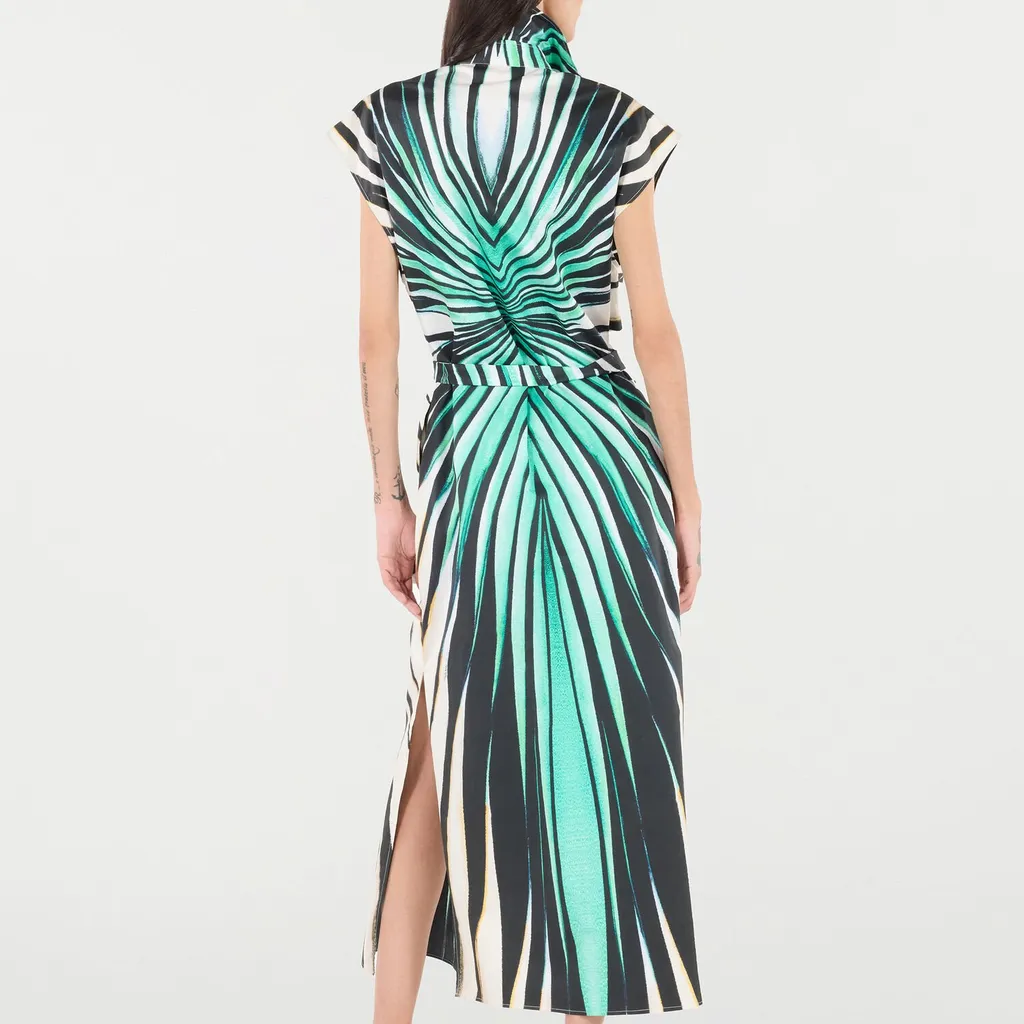Roberto Cavalli Sea Print Midi Dress