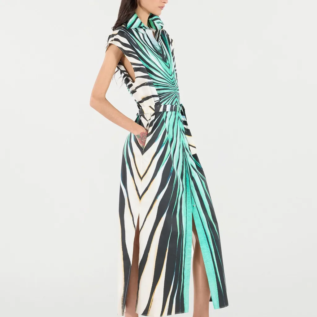 Roberto Cavalli Sea Print Midi Dress