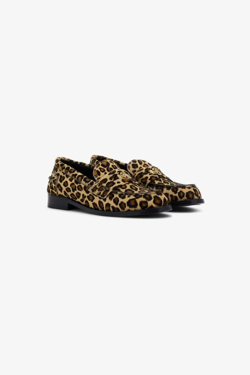 Roberto Cavalli Jaguar Pattern Moccasins