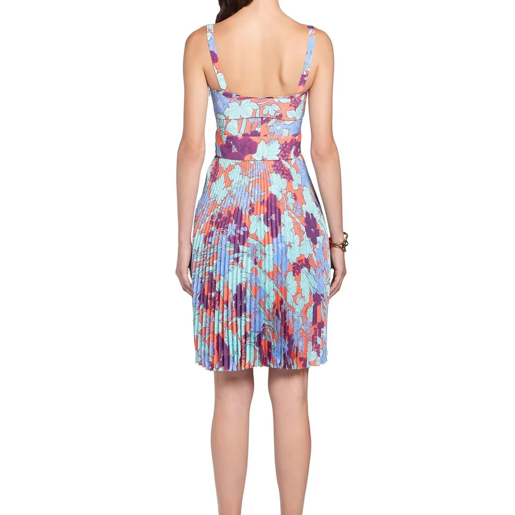 Roberto Cavalli Summer Garden Pleated Dress