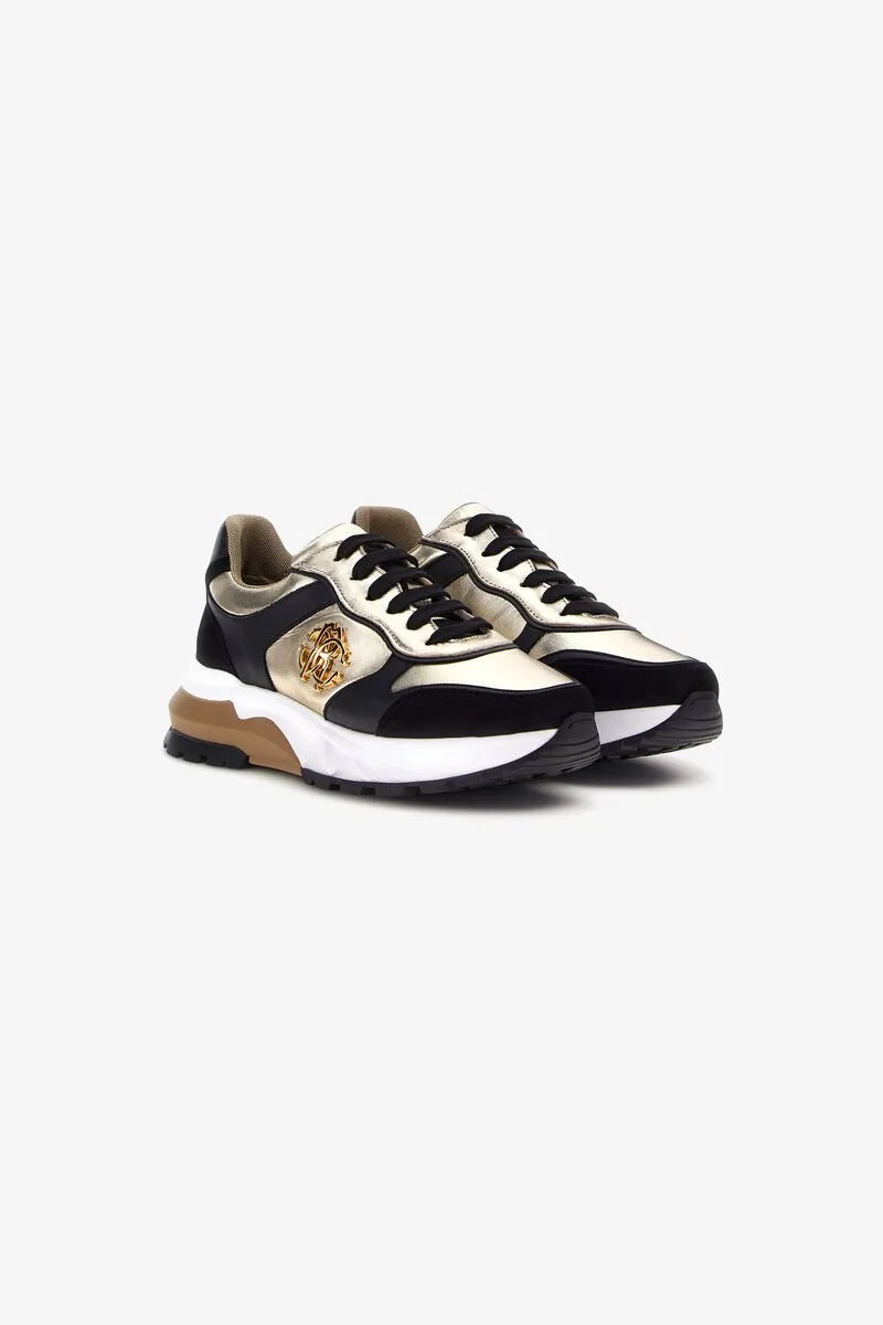Roberto Cavalli Logo Lace-Up Sneakers