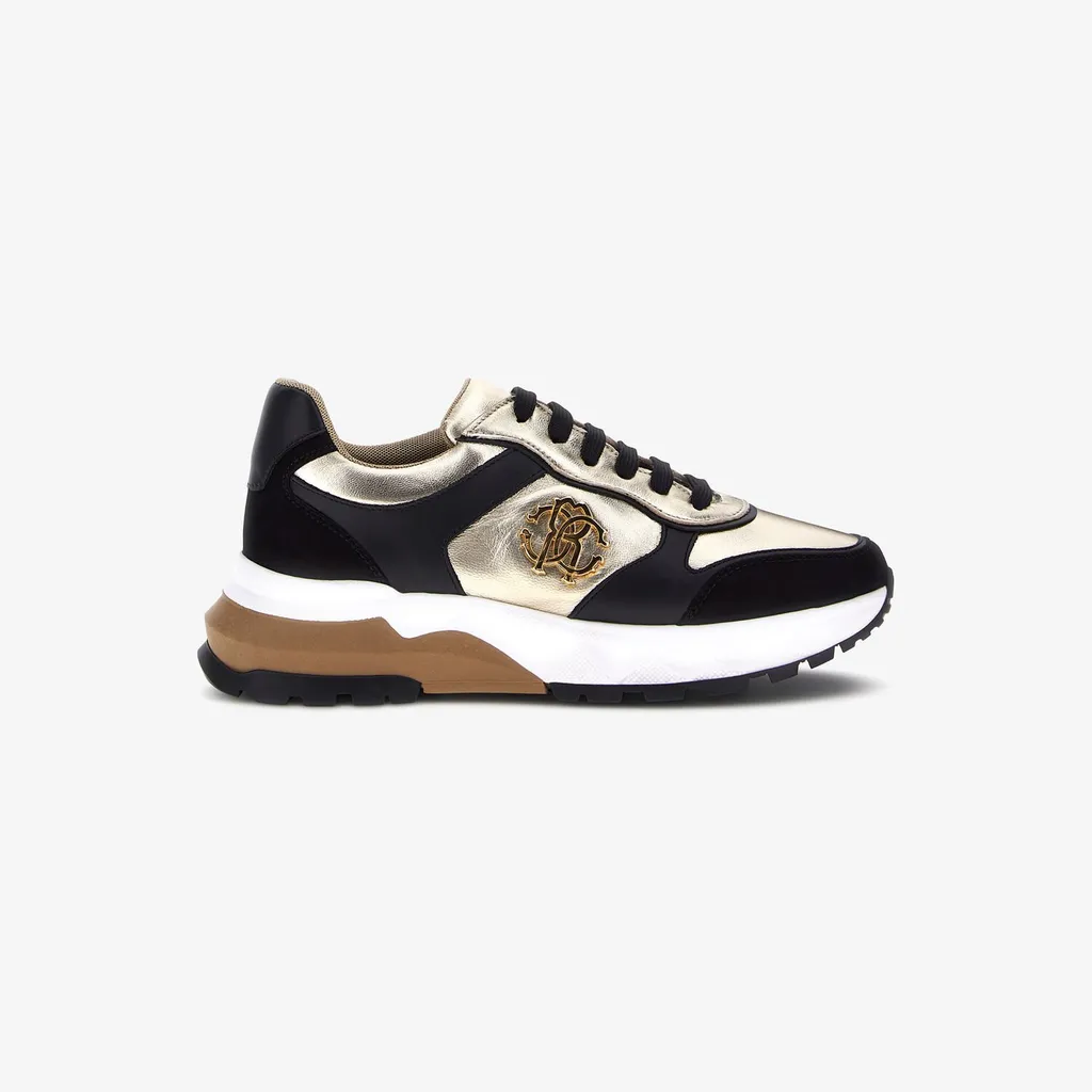 Roberto Cavalli Logo Lace-Up Sneakers