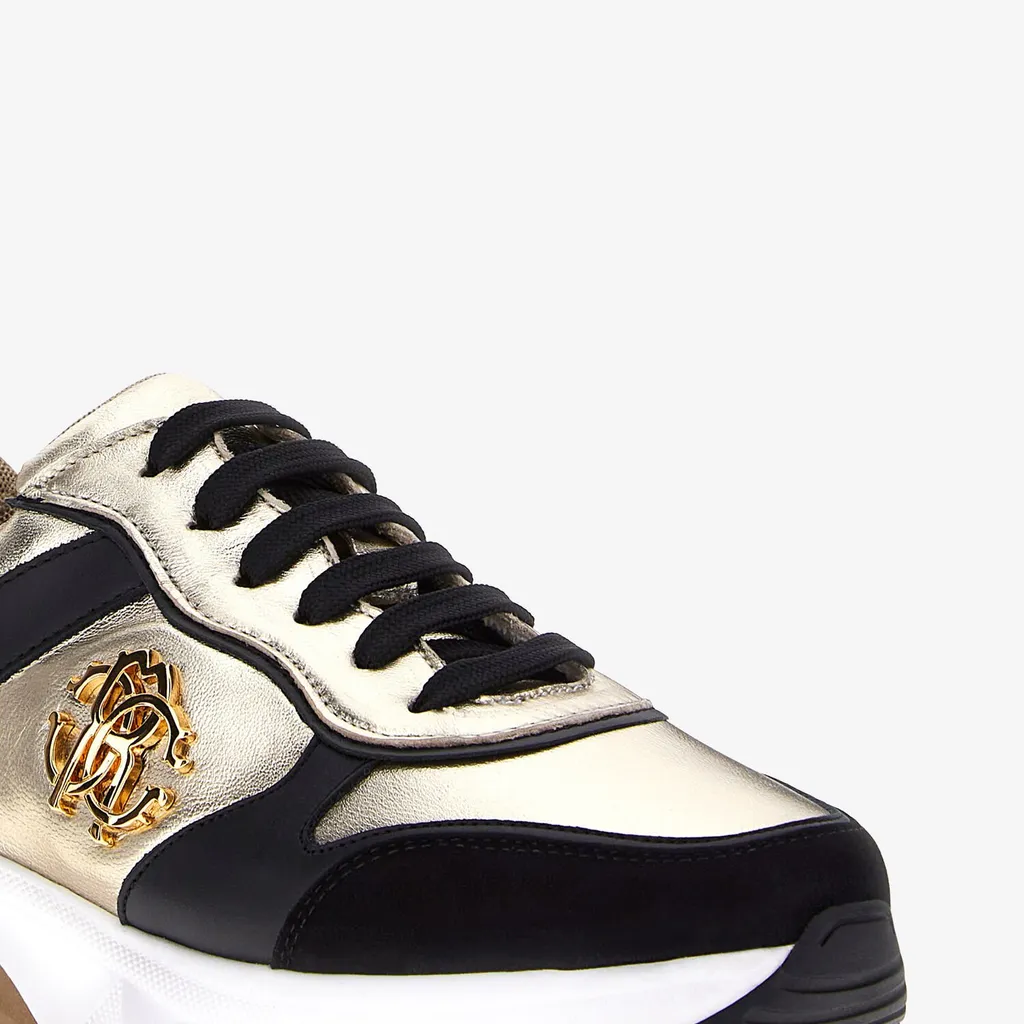 Roberto Cavalli Logo Lace-Up Sneakers