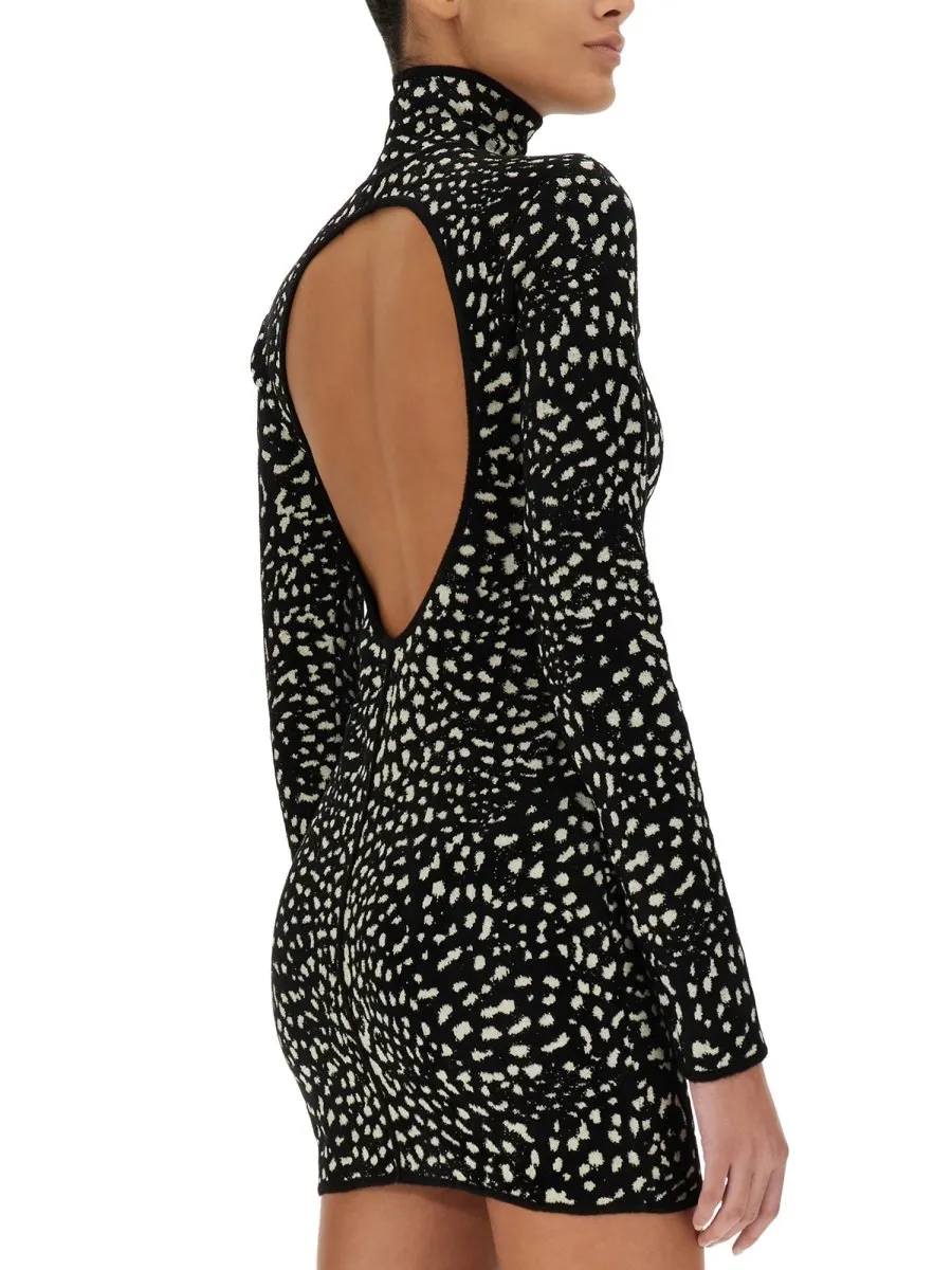 Roberto Cavalli Printed Cut-Out Detailed Mini Dress