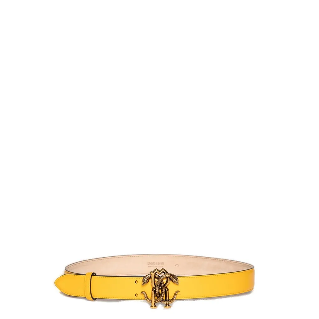 Roberto Cavalli Logo Plaque Buckle Belt
