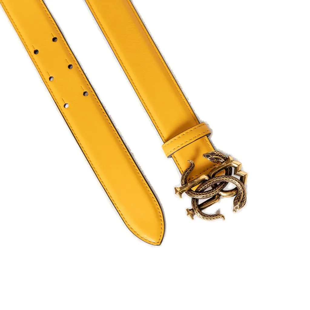Roberto Cavalli Logo Plaque Buckle Belt