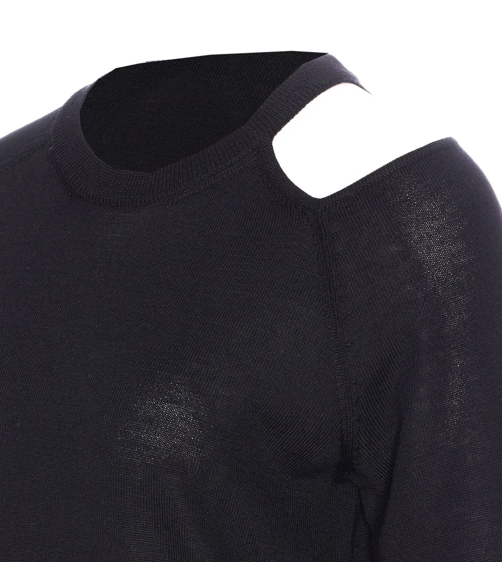 Roberto Collina Cut-Out Shoulder Sweater