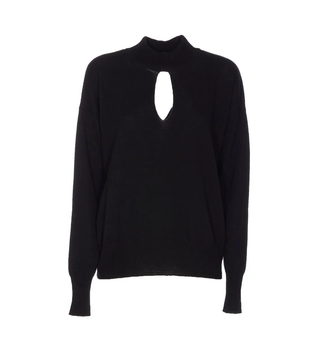 Roberto Collina Cut-Out High Neck Knitwear