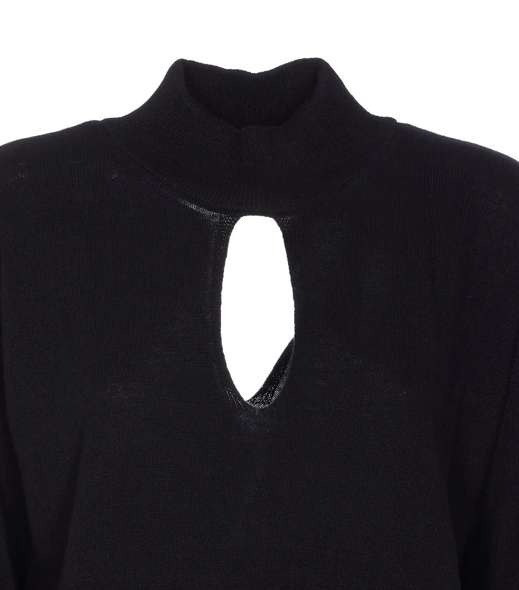 Roberto Collina Cut-Out High Neck Knitwear