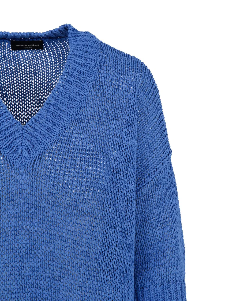 Roberto Collina V-Neck Short-Sleeve Knit Sweater