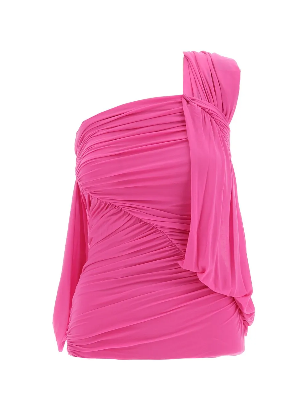 Rick Owens Edfu Gathered One-Shoulder Top
