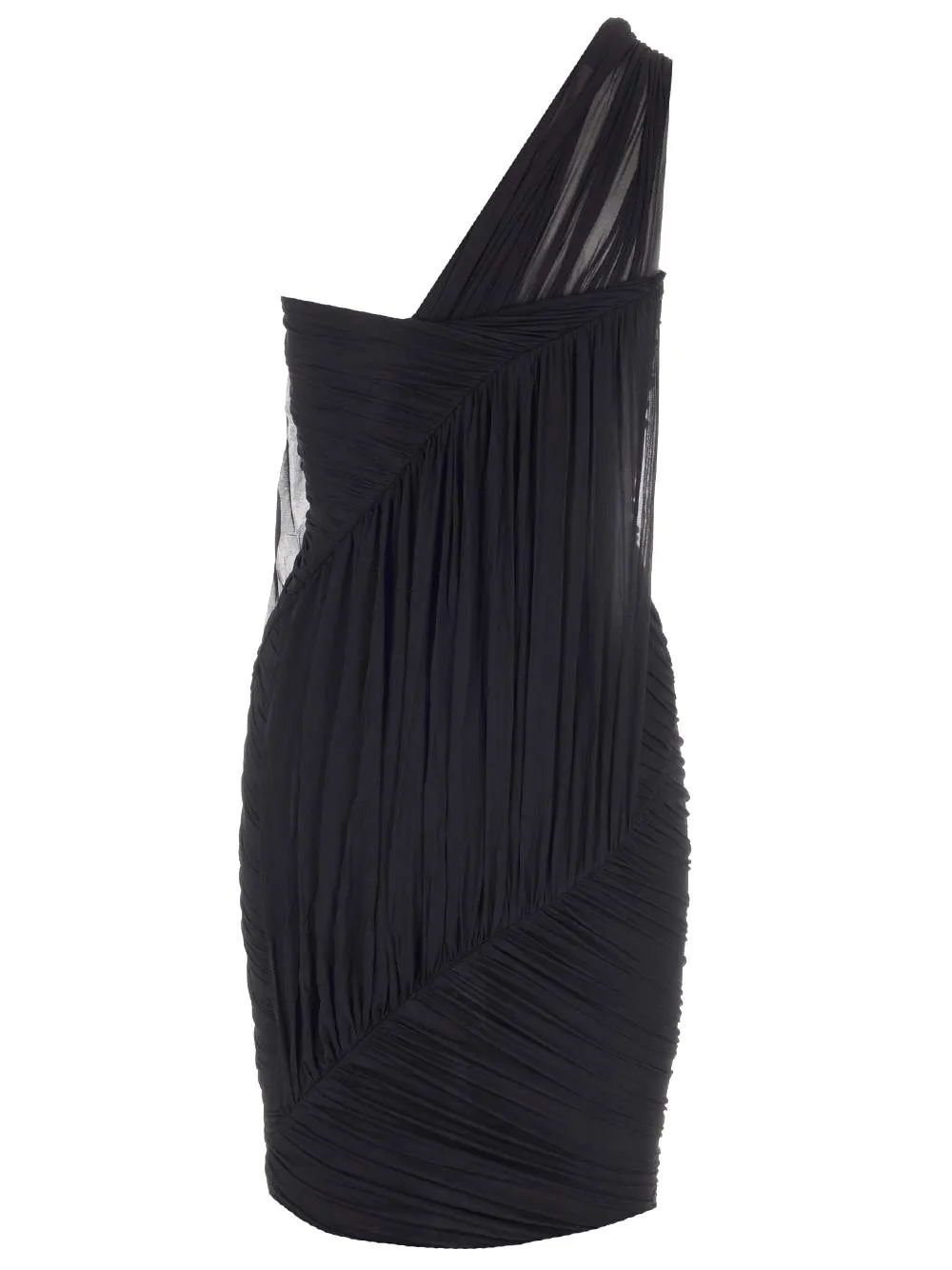 Rick Owens Draped One-Shoulder Mini Dress