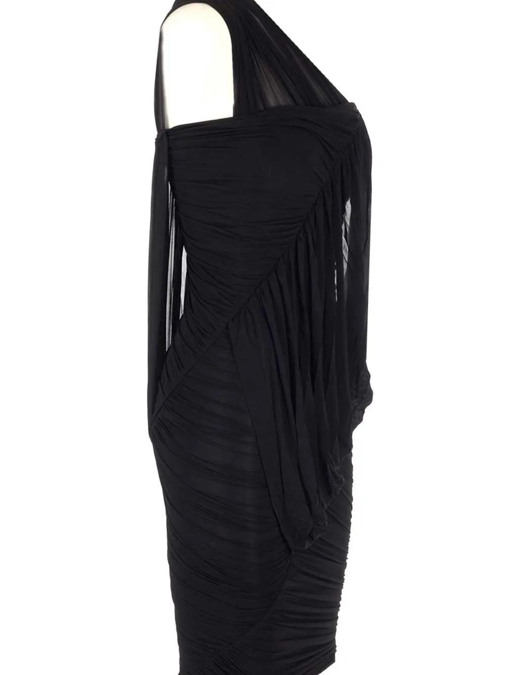 Rick Owens Draped One-Shoulder Mini Dress