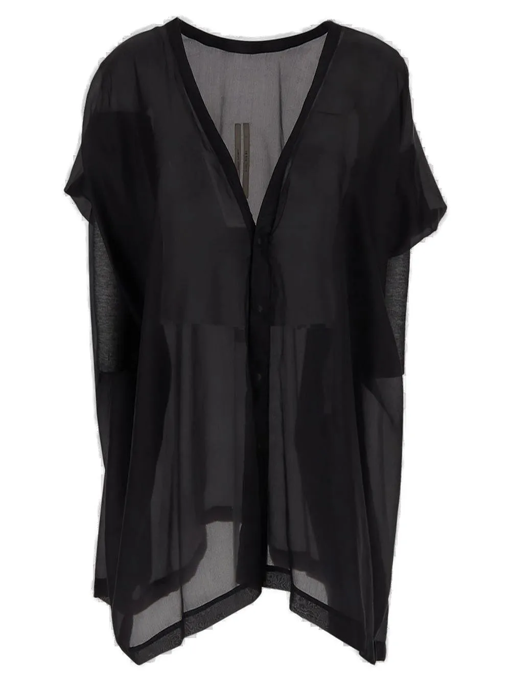 Rick Owens V-Neck Sheer Shirt