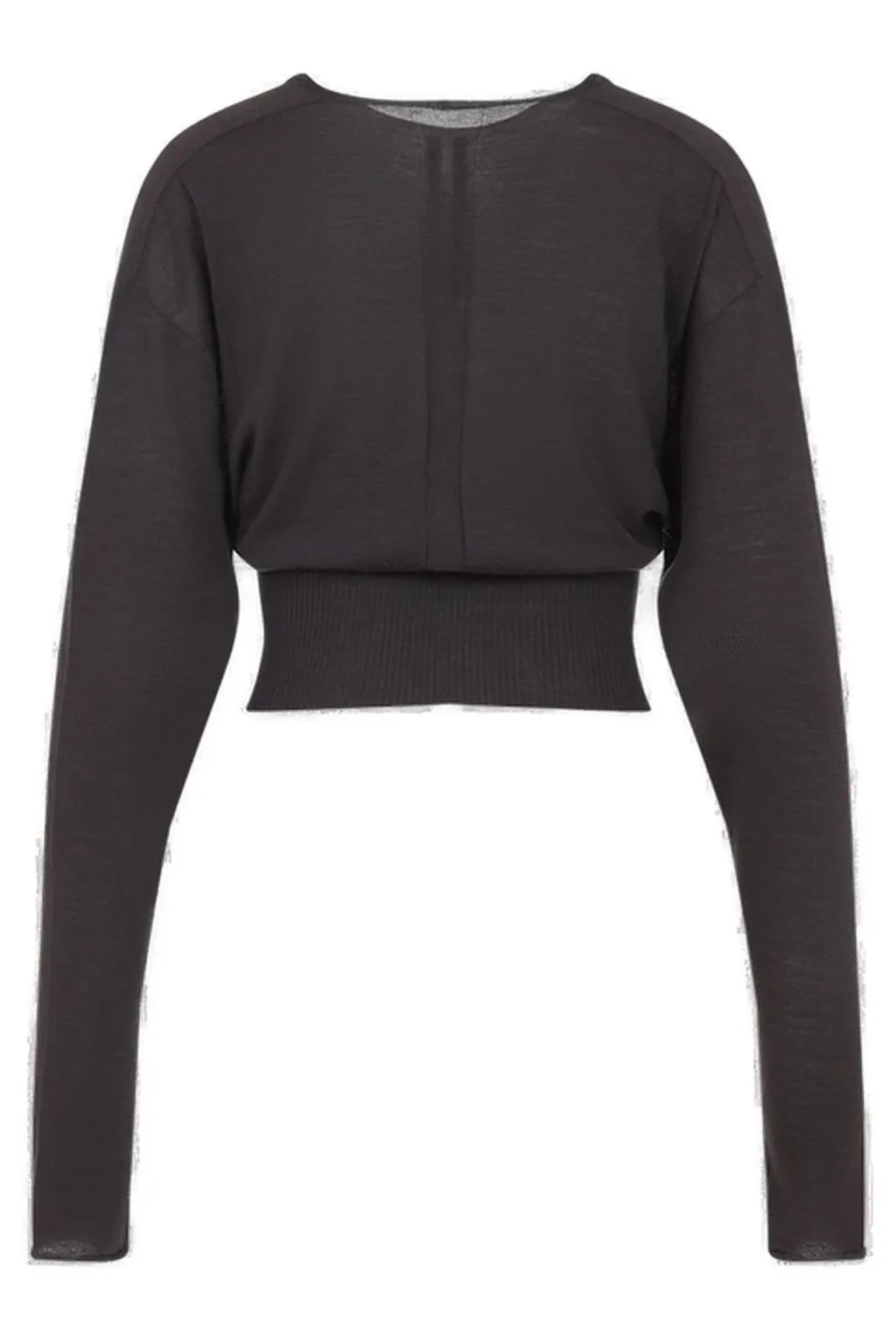 Rick Owens V-Neck Cropped Jumper