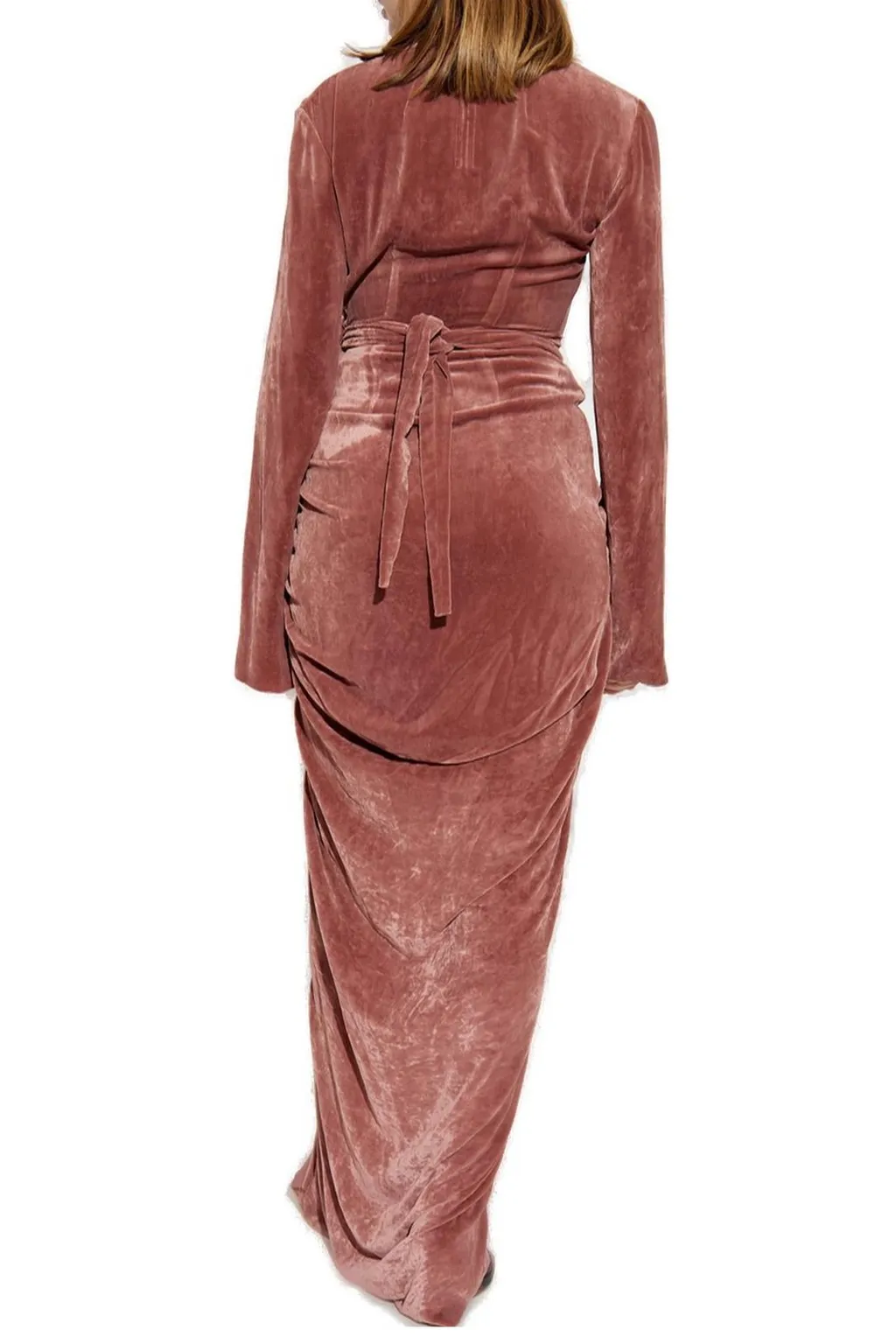 Rick Owens Long Sleeve Draped Dress