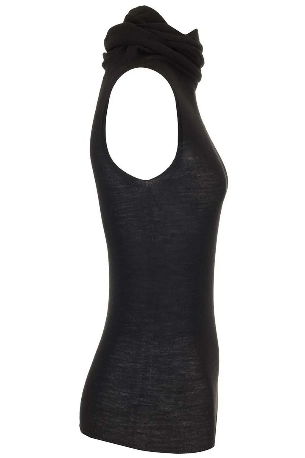 Rick Owens Asymmetric Neck Twist-Detail Vest