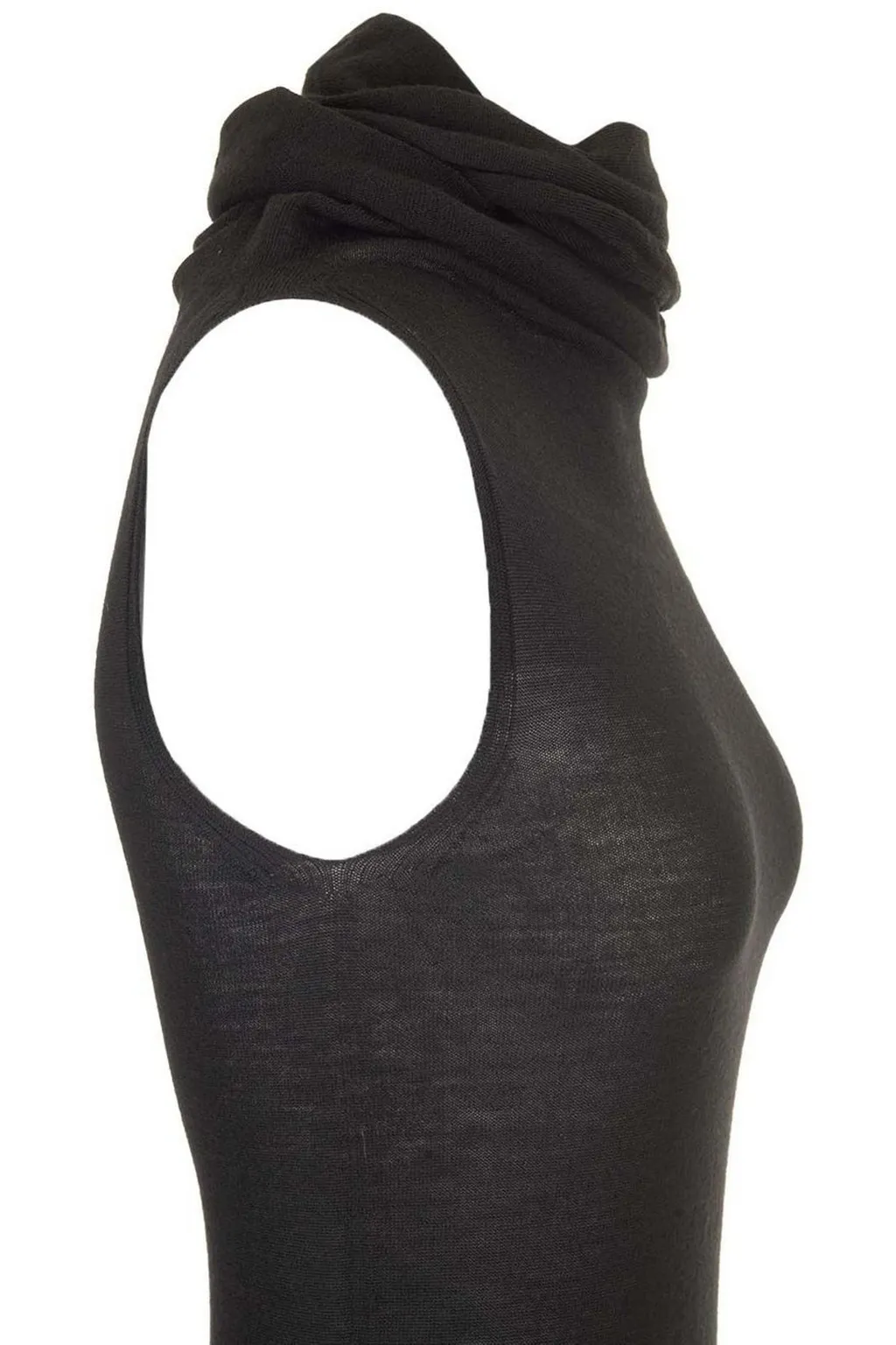 Rick Owens Asymmetric Neck Twist-Detail Vest
